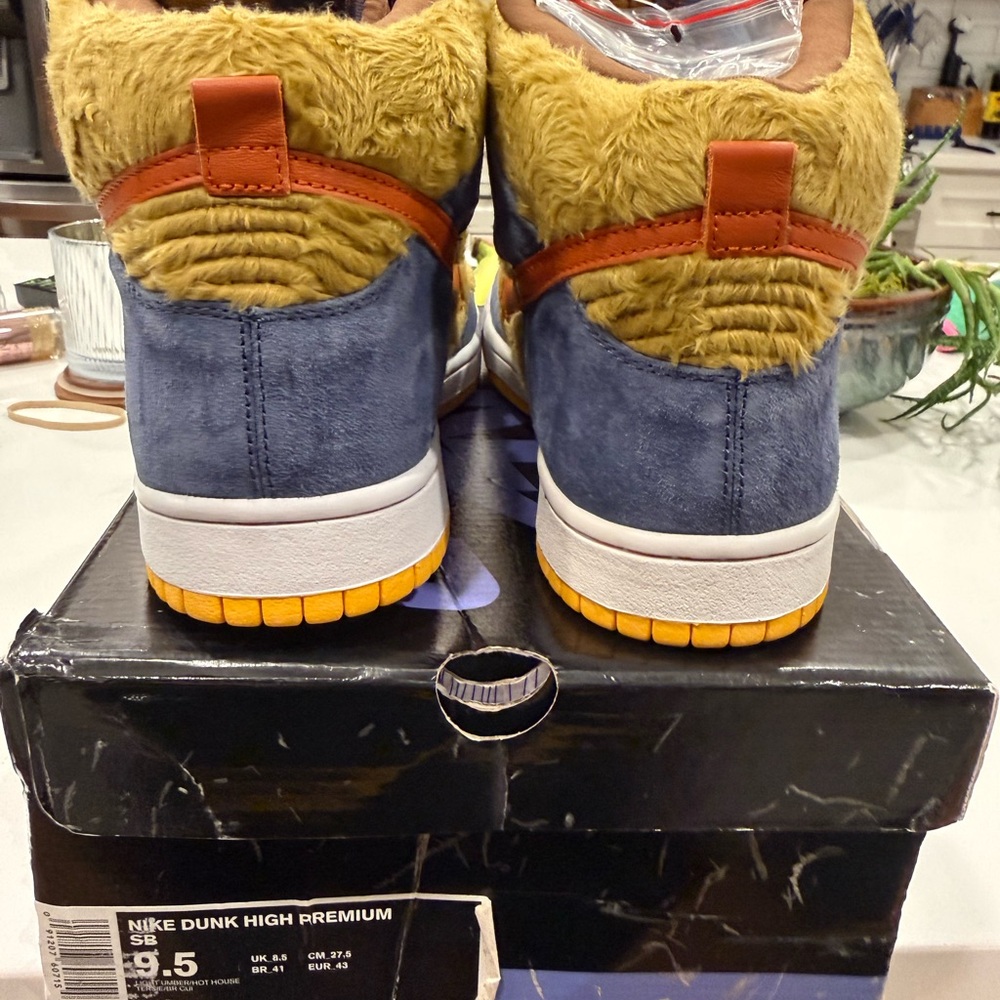 SZ: 9.5M/11W Nike Sb Dunk High “Papa Bear” New OG All - Picture 6 of 8